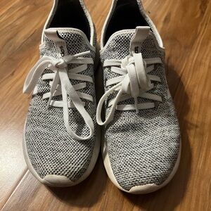 Adidas Black and White Knit Sneakers cloud foam